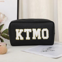 Preppy Square Cosmetic Toiletry Bag Zipper Pouch Storage