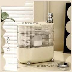 3 Layer Rotating Jewelry Organizer Box with Lid