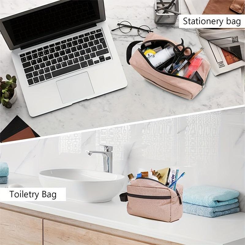 Portable Travel Toiletry Bag Water Resistant Shaving Makeup Bag with Divider