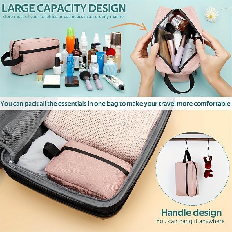 Portable Travel Toiletry Bag Water Resistant Shaving Makeup Bag with Divider