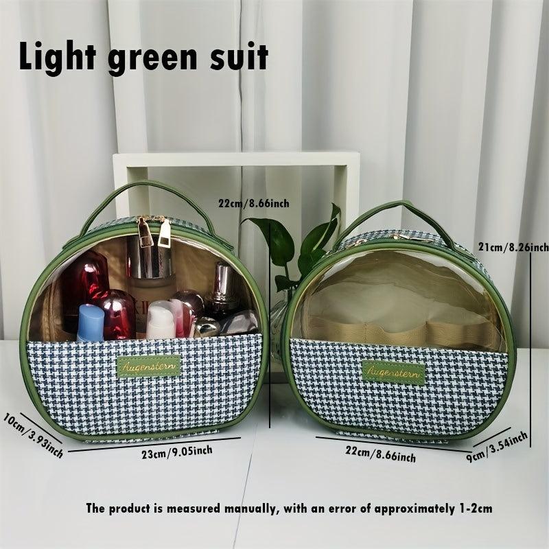2pcs Makeup Organizer Set High Capacity Professional Cosmetic Storage Bag