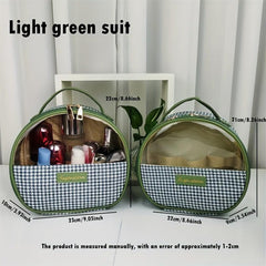 2pcs Makeup Organizer Set High Capacity Professional Cosmetic Storage Bag