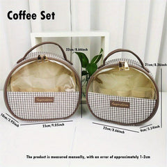 2pcs Makeup Organizer Set High Capacity Professional Cosmetic Storage Bag