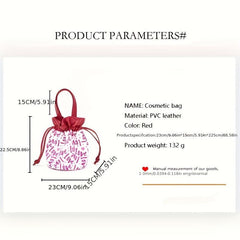 Travel Makeup Bag Organizer with Drawstring Closure