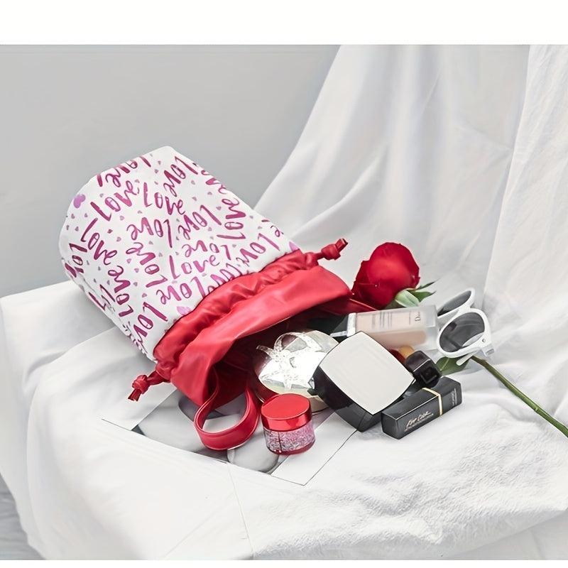 Travel Makeup Bag Organizer with Drawstring Closure