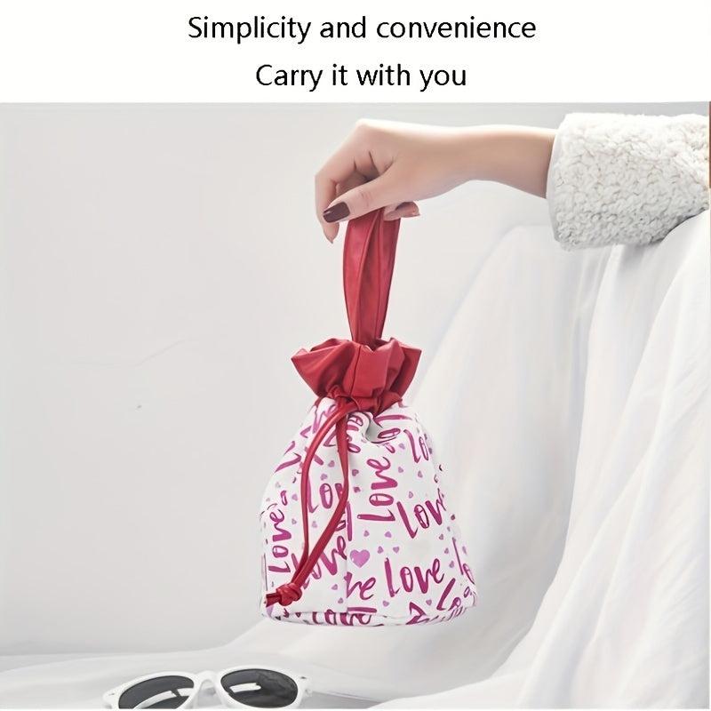 Travel Makeup Bag Organizer with Drawstring Closure