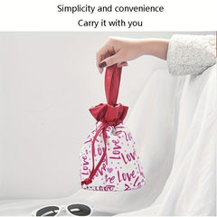 Travel Makeup Bag Organizer with Drawstring Closure