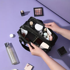 Double Layer Cosmetic Bag Purple
