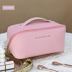3pcs Makeup Bag Kit Waterproof Travel Cosmetic Sponge Holder & Brush Organizer