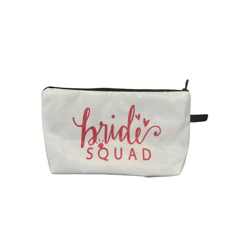 Bride Tribe Team Bride Cosmetic Bag Zipper Toiletry Makeup Bag