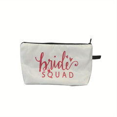 Bride Tribe Team Bride Cosmetic Bag Zipper Toiletry Makeup Bag