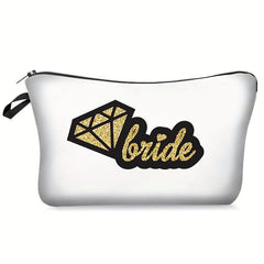 Bride Tribe Team Bride Cosmetic Bag Zipper Toiletry Makeup Bag