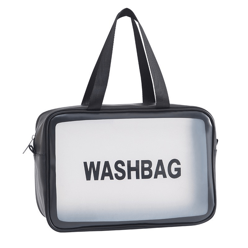 Waterproof TPU Cosmetic Bag Makeup Bag Transparent Storage Bath Bag Handheld