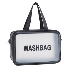 Waterproof TPU Cosmetic Bag Makeup Bag Transparent Storage Bath Bag Handheld