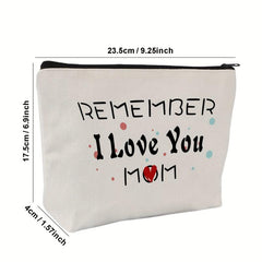 Mother Appreciation Gift Cosmetic Bag Canvas Makeup Pouch
