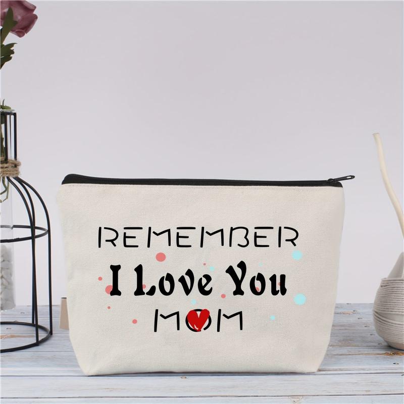 Mother Appreciation Gift Cosmetic Bag Canvas Makeup Pouch