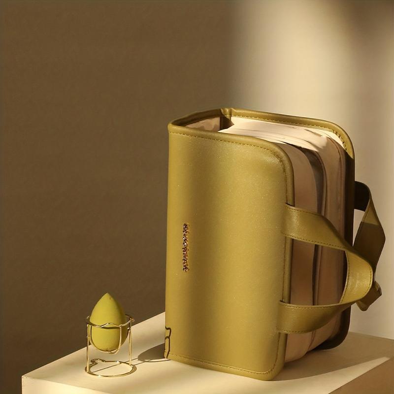 Women's Folding Makeup Bag Toiletry & Cosmetic Organizer for Travel