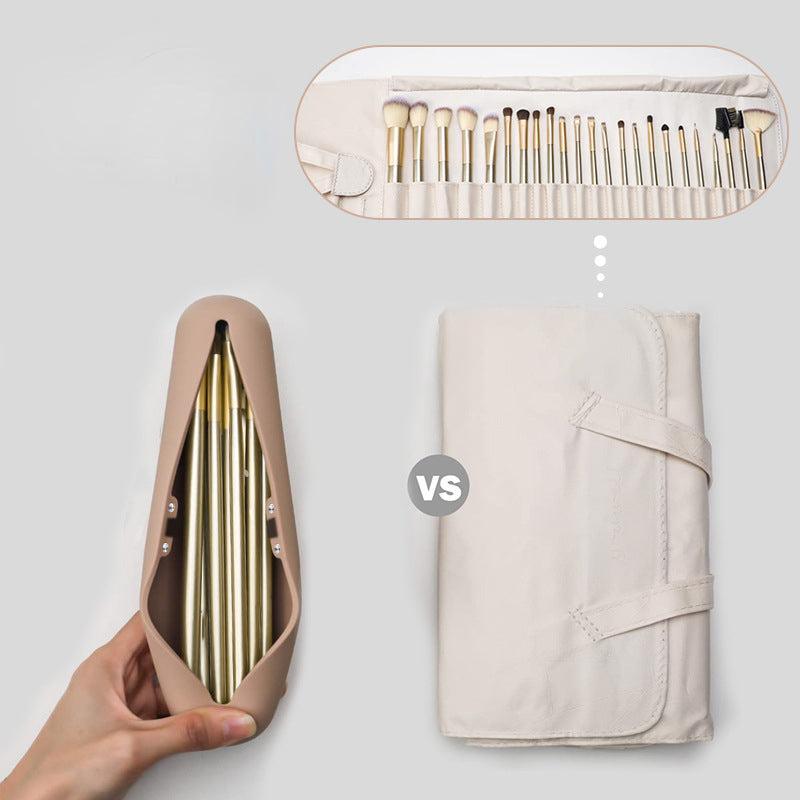 Silicone Cosmetic Bag Travel Makeup Brush Bag Large Capacity Storage Box