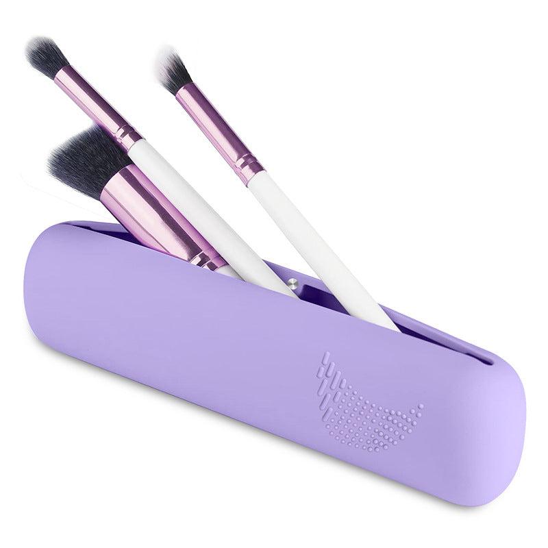 Silicone Cosmetic Bag Travel Makeup Brush Bag Large Capacity Storage Box