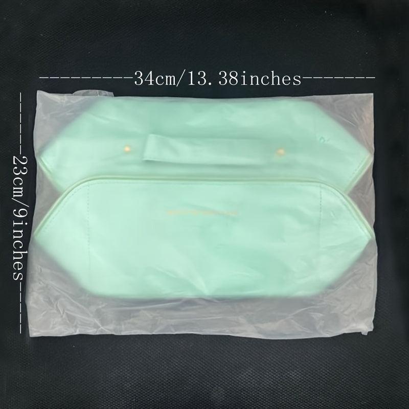 Travel Makeup Bag Waterproof Checkered Organizer with Dividers & Handle