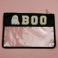 Halloween Chenille Letter Bag Clear Pouch