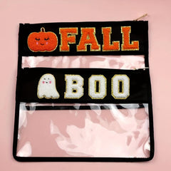 Halloween Chenille Letter Bag Clear Pouch