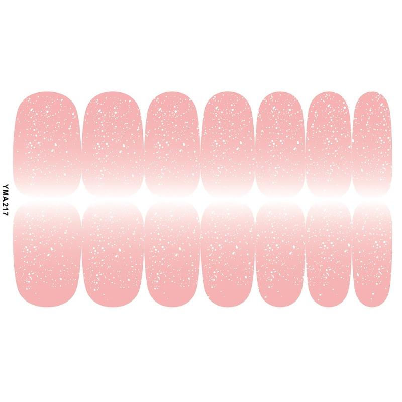 14 Sheets Gradient Nail Polish Stickers Glitter Nail Art Strips