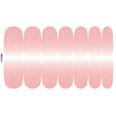 14 Sheets Gradient Nail Polish Stickers Glitter Nail Art Strips