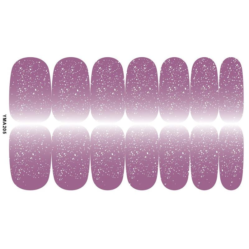 14 Sheets Gradient Nail Polish Stickers Glitter Nail Art Strips