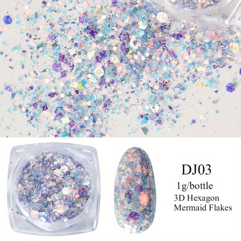 3D Mermaid Holographic Nail Glitter Sequin for DIY or Salon