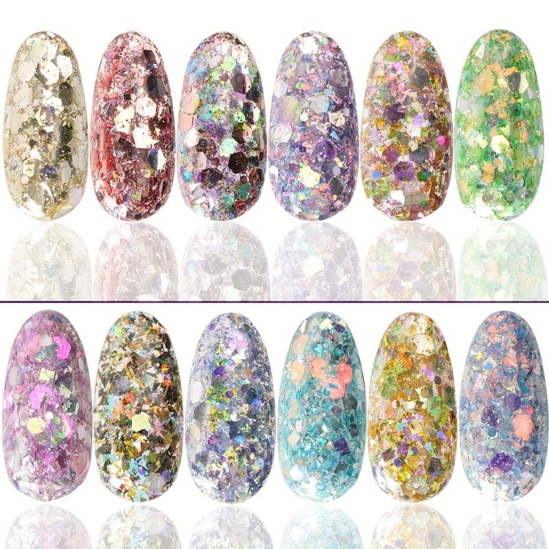 3D Mermaid Holographic Nail Glitter Sequin for DIY or Salon