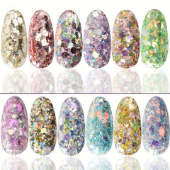 3D Mermaid Holographic Nail Glitter Sequin for DIY or Salon