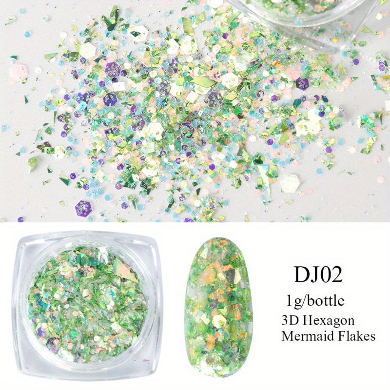 3D Mermaid Holographic Nail Glitter Sequin for DIY or Salon