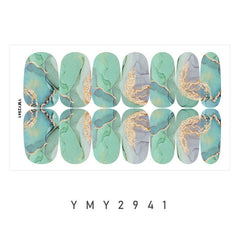 Marble Nail Stickers Self-Adhesive Polish for Women & Girls