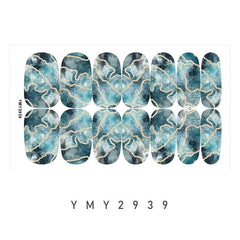 Marble Nail Stickers Self-Adhesive Polish for Women & Girls