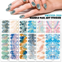 Marble Nail Stickers Self-Adhesive Polish for Women & Girls
