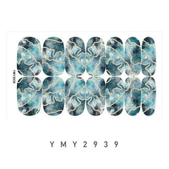 Marble Nail Stickers Self-Adhesive Polish for Women & Girls