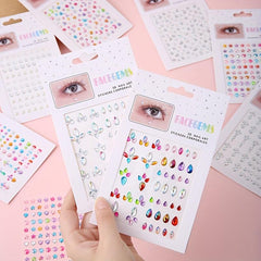 8 Rhinestone Eye Makeup Stickers for Fairytale Makeup