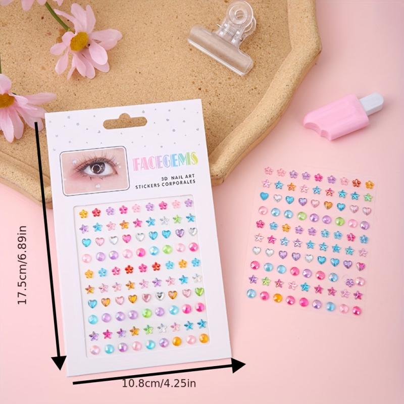 8 Rhinestone Eye Makeup Stickers for Fairytale Makeup