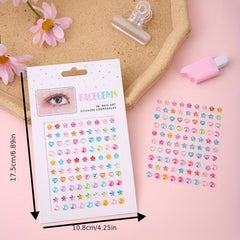 8 Rhinestone Eye Makeup Stickers for Fairytale Makeup