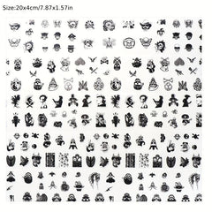 Halloween Skull Nail Foil Transfer Sticker Decal Nail Art