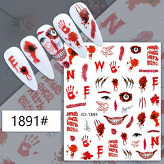 Halloween Nail Art Stickers Self Adhesive Decals