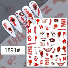 Halloween Nail Art Stickers Self Adhesive Decals