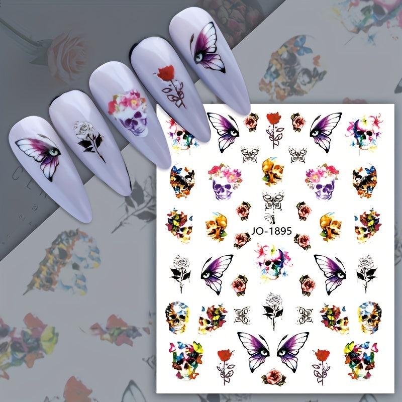 Halloween Nail Art Stickers Self Adhesive Decals