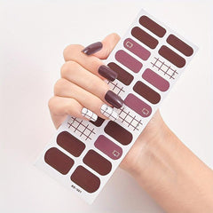 Plaid Lines Nail Polish Stickers Self Adhesive Decal Strips