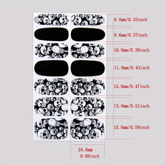 Halloween Nail Polish Stickers Ghost Skull Full Cover Decal Strips