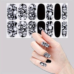 Halloween Nail Polish Stickers Ghost Skull Full Cover Decal Strips