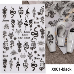 5D Embossed Aurora Butterfly Nail Art Transfer Stickers Self Adhesive Decals