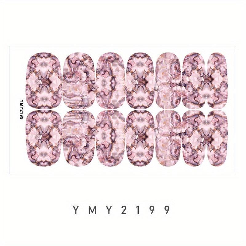 Marble Nail Polish Strips Stickers Self-Adhesive