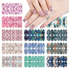 Marble Nail Polish Strips Stickers Self-Adhesive